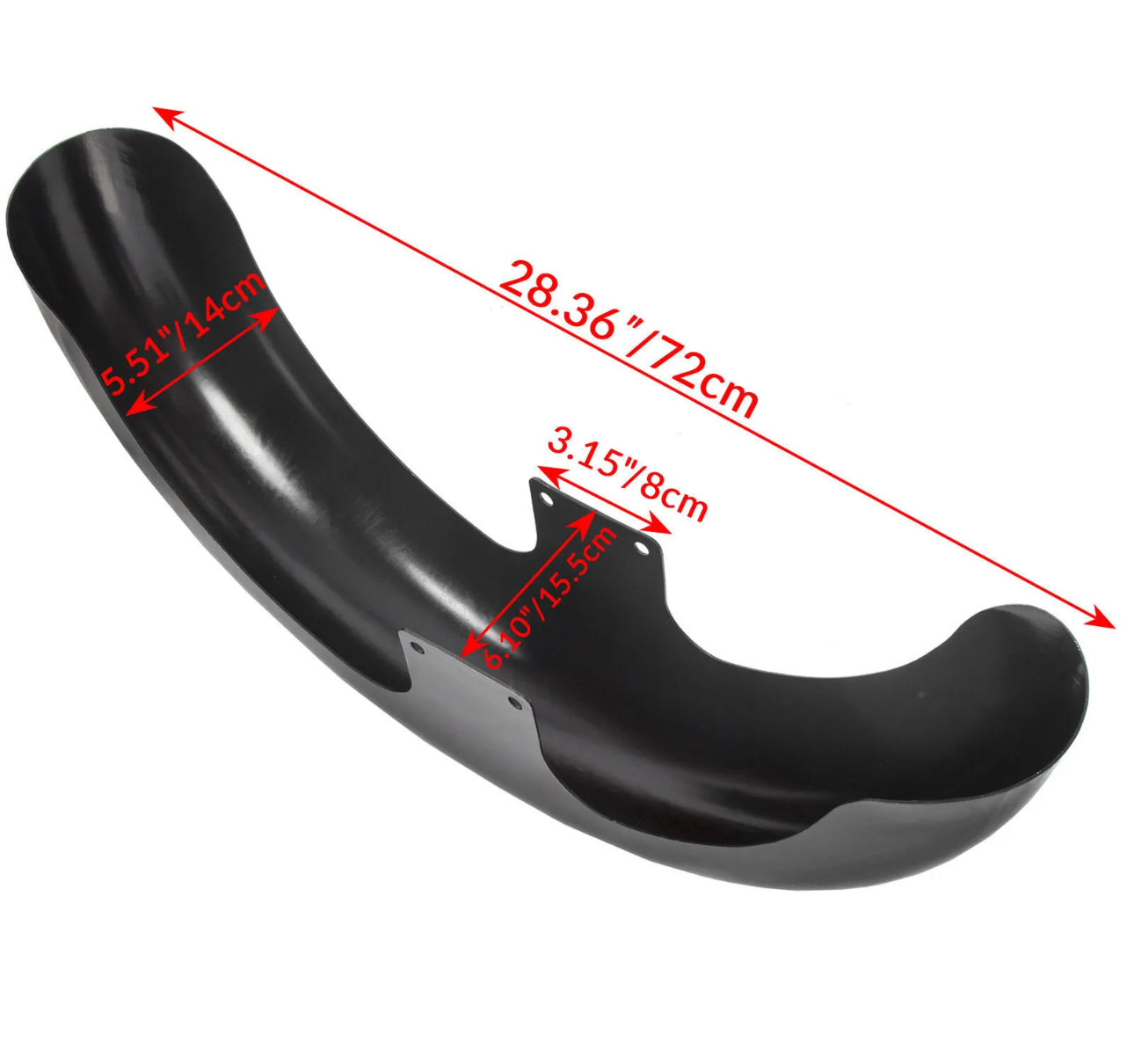 ECOTRIC 21 Wrap Front Fender Compatible with Harley Touring Electra Road Street Glide Custom Baggers Road King FLT FLHT FLHR FLHX FLTR Motorcycle Front Mudguard