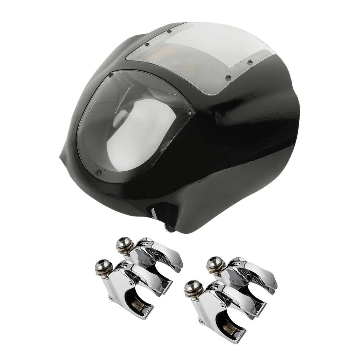 TCMT Quarter Fairing Clear Windshield For Harley Sportster Dyna – 39mm Fork Clamps