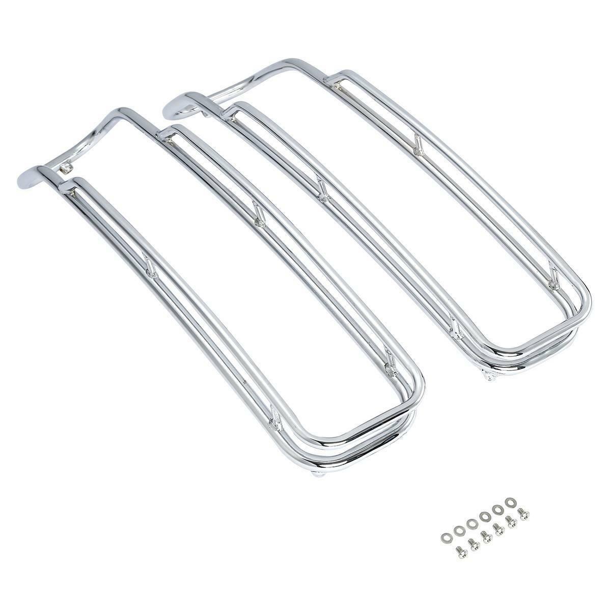 4pc Hard Saddlebag Lid Plates For Harley Touring Models 1993-2013 - Aluminum & Steel