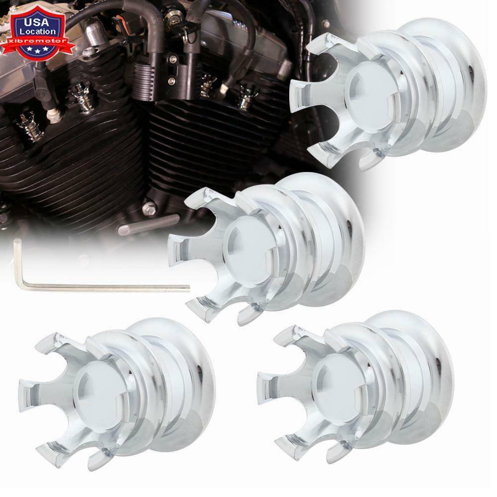 CNC Crown Head Bolt Topper Cap Engine Covers Trim For Harley