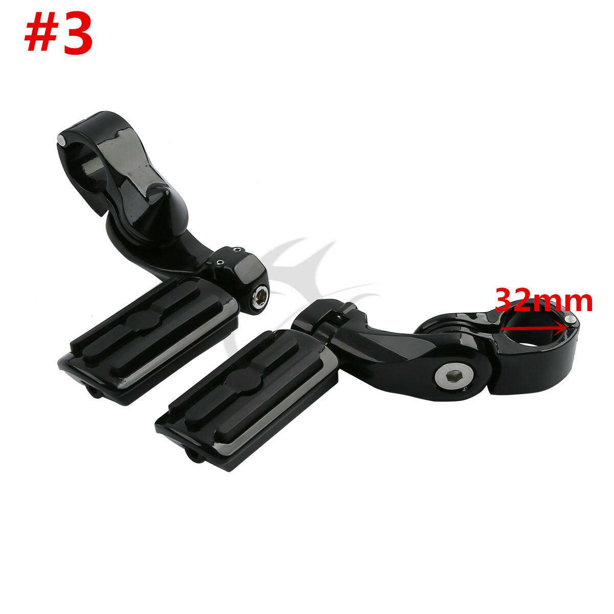 Adjustable Highway Foot Pegs Peg 1 1/4 32mm / Long Angled Mount Kit For Harley