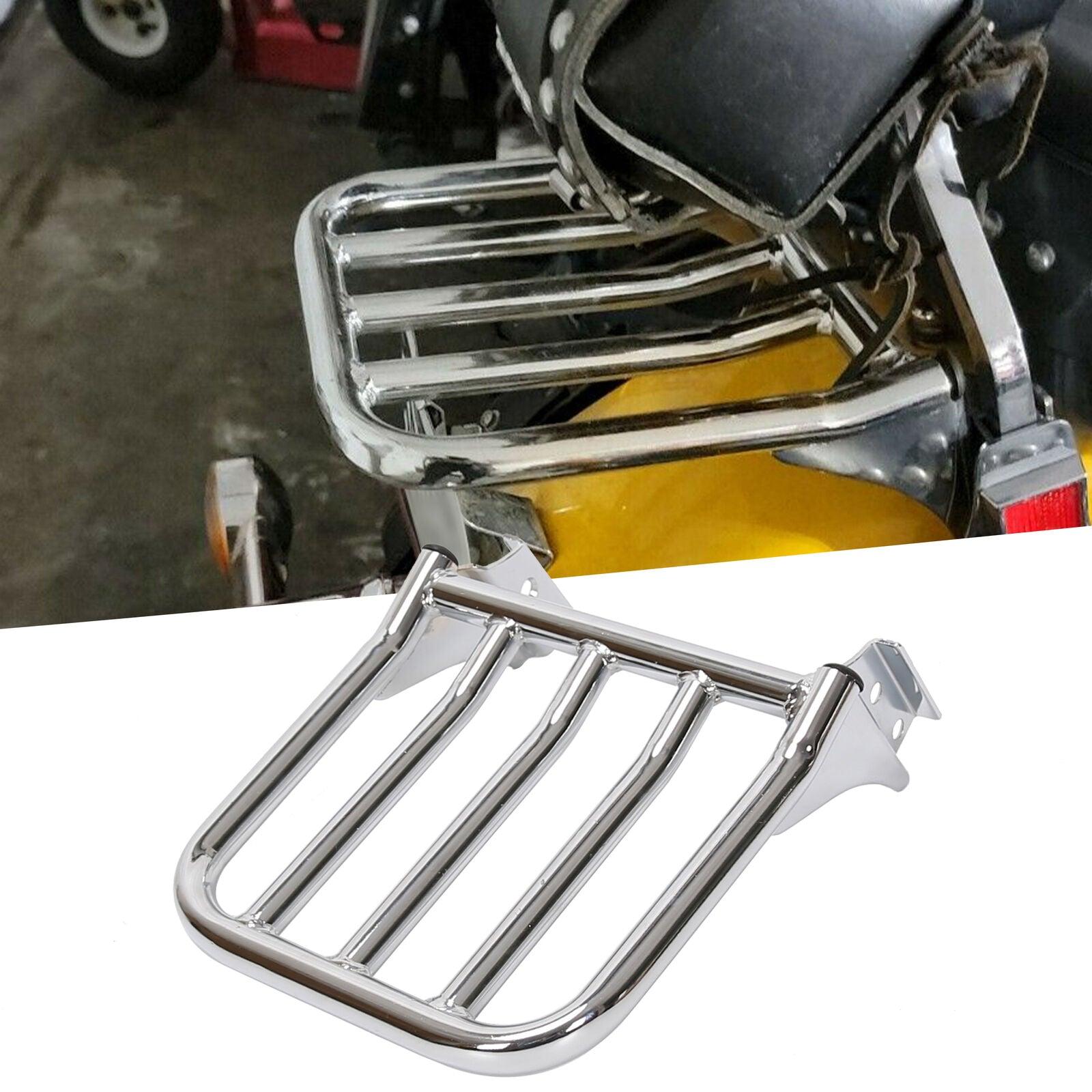 Chrome Sissy Bar Backrest With Luggage Rack For Harley Sportster 2004-2022 - Includes Docking Hardware - View #3