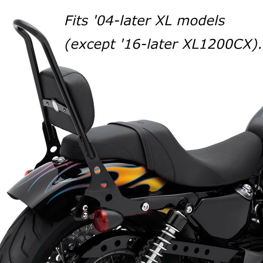 Adjustable Passenger Backrest Sissy Bar Luggage Rack For Harley