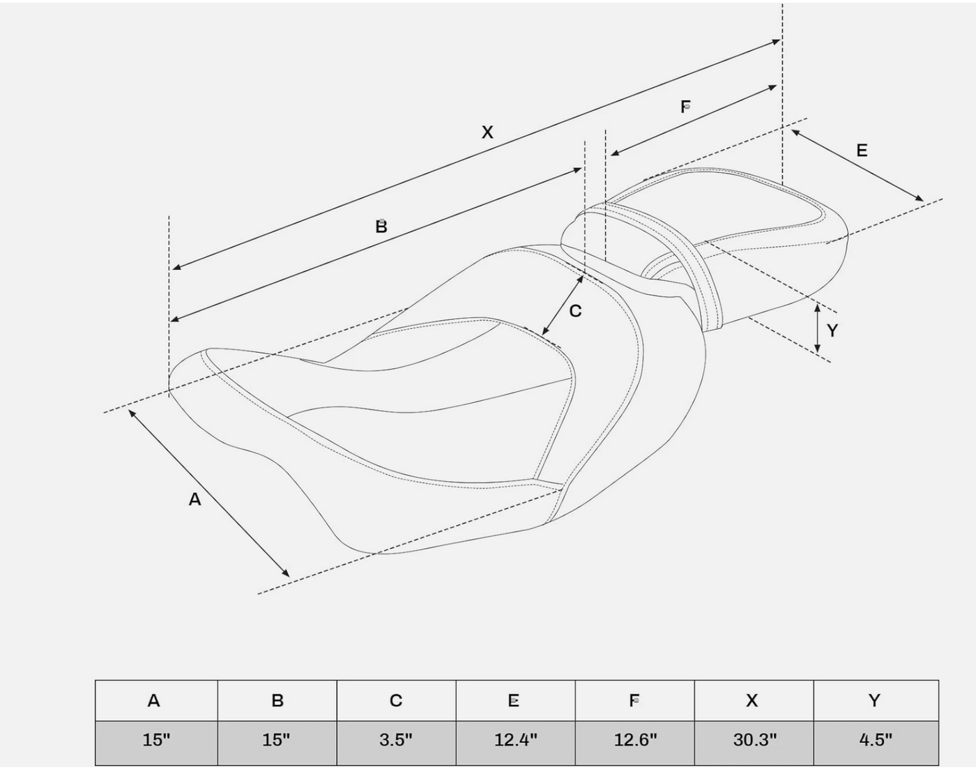 Low Profile Front Rear Driver Passenger Two-Up Seat Fit for Harley Touring