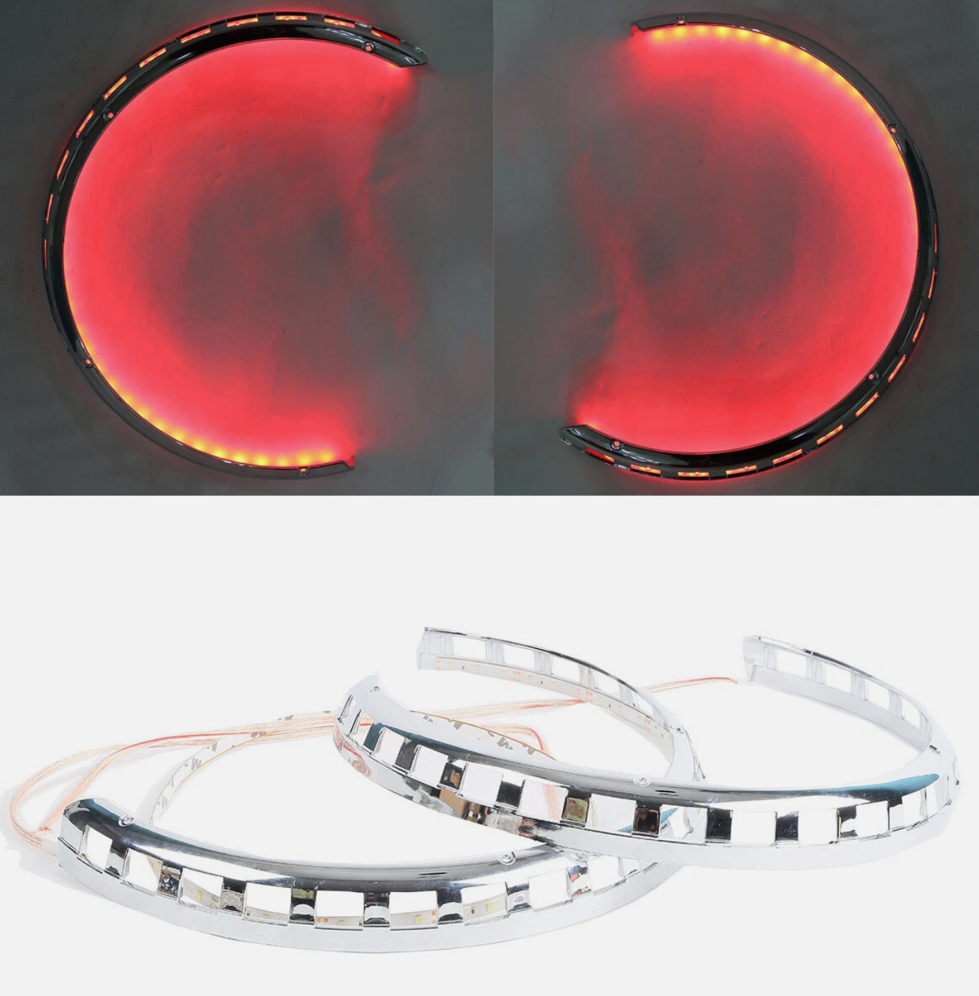 Brake Rotor Covers Ring of Fire Red Fit For Honda Goldwing 1800 GL1800 01-17 F6B