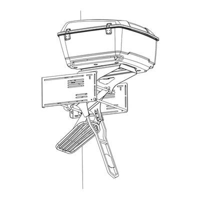 Black Wall Mount Storage Rack Fit For Harley Tour Pak Electra Street Road Glide - Moto Life Products