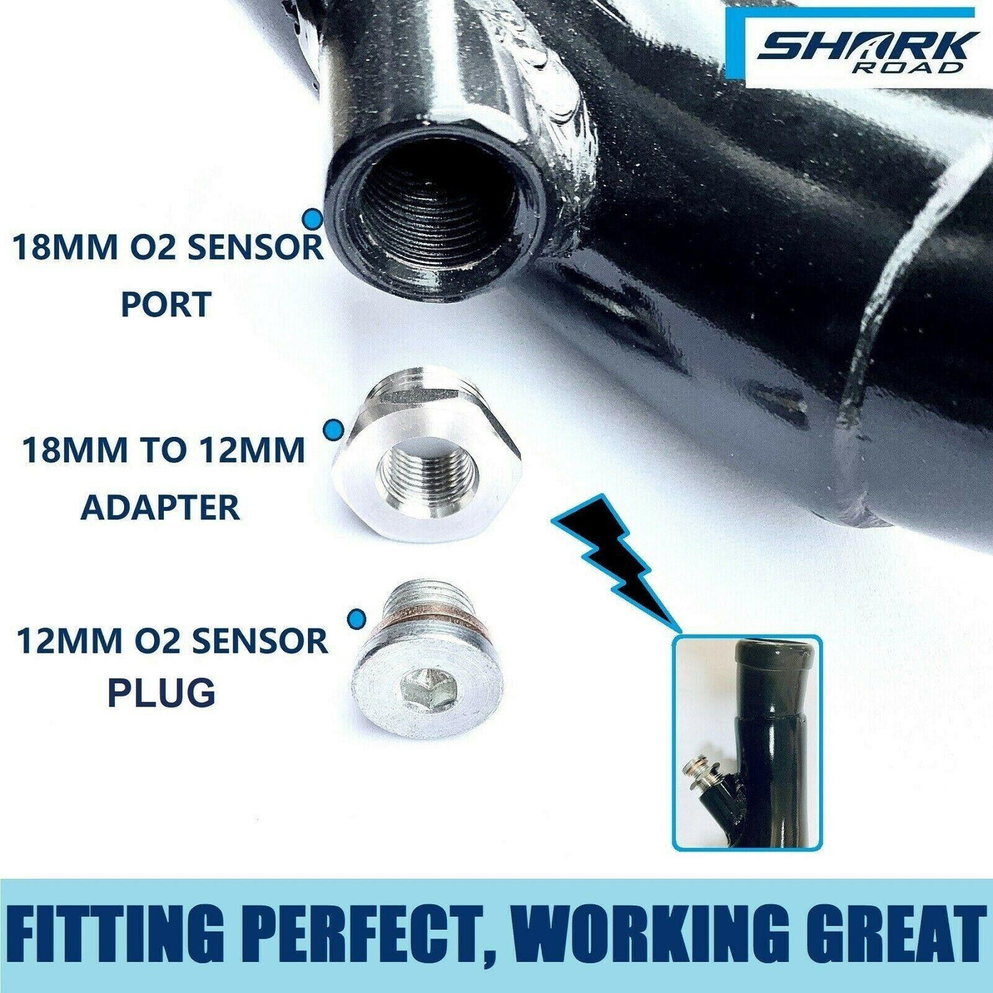 2" LAF Exhaust Pipes w/ Flange Kits for Harley Sportster Dyna Black Wrapped - Moto Life Products