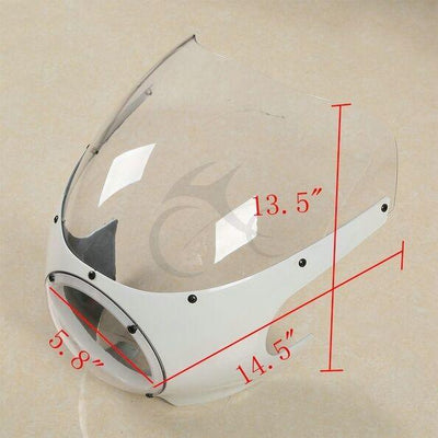 5 3/4" Cut Out Racer Headlight Fairing Windscreen Fit For Harley Sportster XL - Moto Life Products