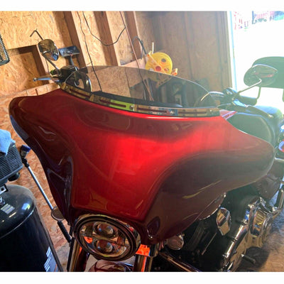 5" Round Smoke Windsheild Fit For Harley Touring Tri Glide Ultra Classic 1996-13 - Moto Life Products