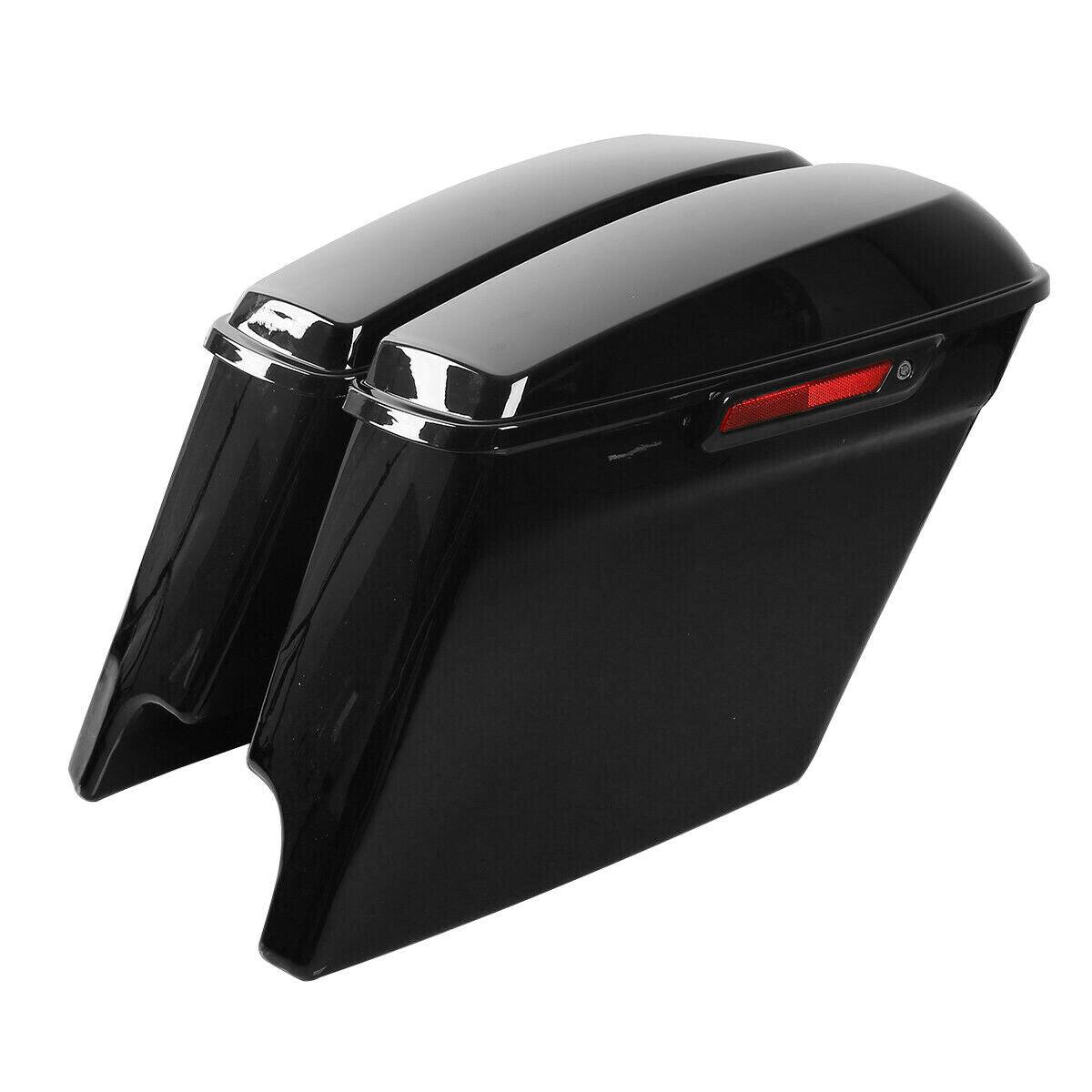 5" Stretched Extended Saddlebags Saddle Bags For Harley Touring Road Glide 14-22 - Moto Life Products