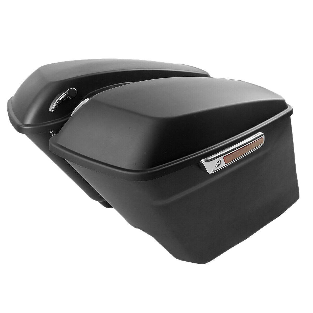 5" Stretched Extended Saddlebags Saddle Bags For Harley Touring Road Glide 14-22 - Moto Life Products