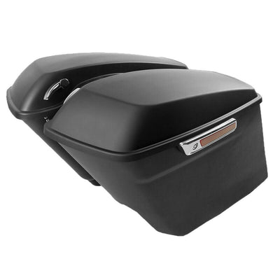 5" Stretched Extended Saddlebags Saddle Bags For Harley Touring Road Glide 14-22 - Moto Life Products