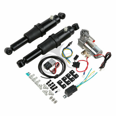 Adjustable Rear Air Ride Suspension Kit For Harley Davidson Touring Bagger 94-22 - Moto Life Products