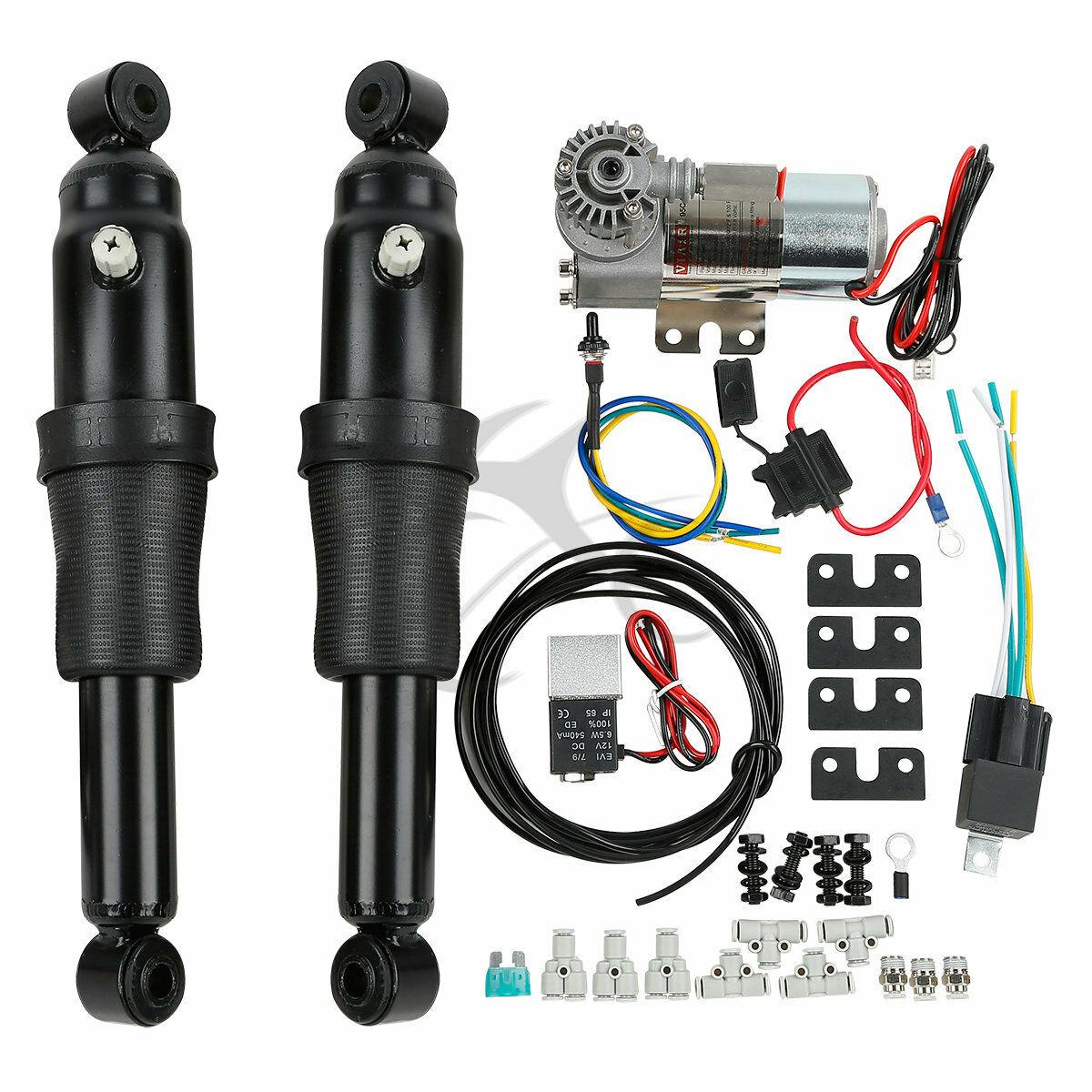 Adjustable Rear Air Ride Suspension Kit For Harley Davidson Touring Bagger 94-22 - Moto Life Products