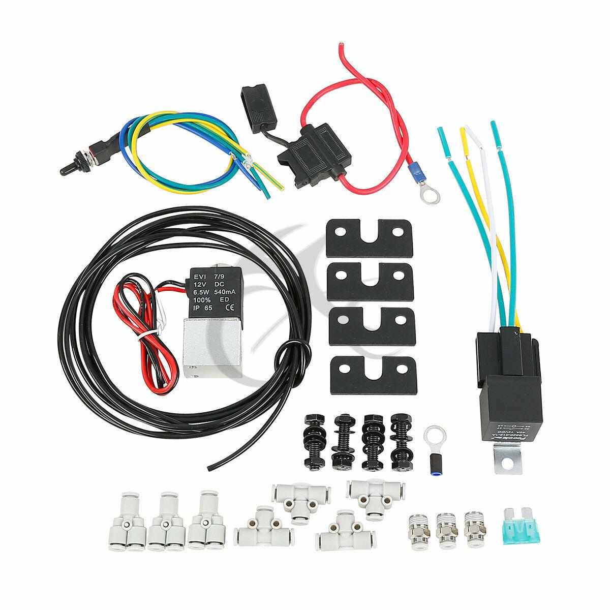 Adjustable Rear Air Ride Suspension Kit For Harley Davidson Touring Bagger 94-22 - Moto Life Products