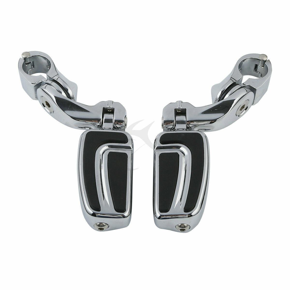Airflow Chrome Footpeg Highway Bar Pegs Short Angled Fit For Harley Street Glide - Moto Life Products