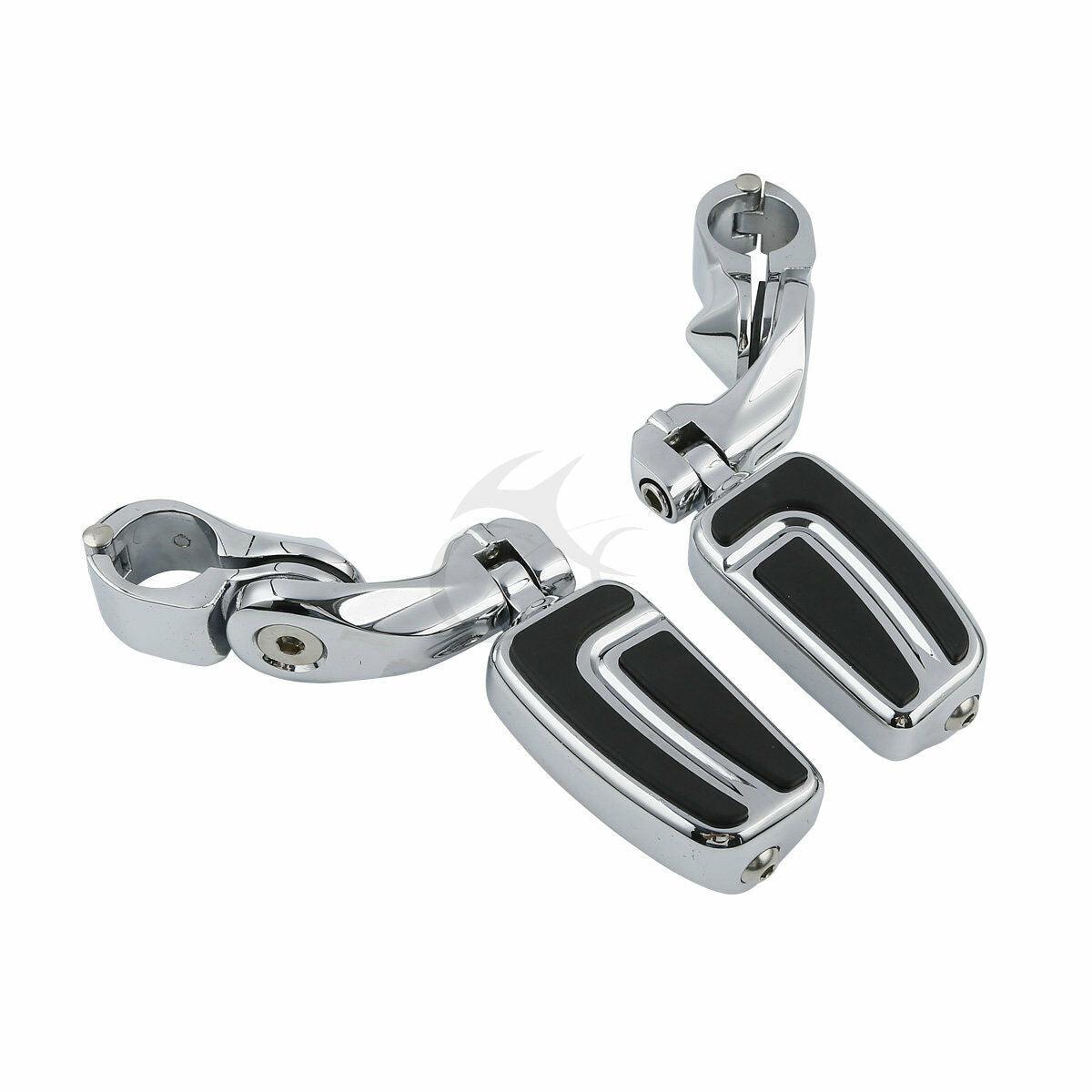 Airflow Chrome Footpeg Highway Bar Pegs Short Angled Fit For Harley Street Glide - Moto Life Products