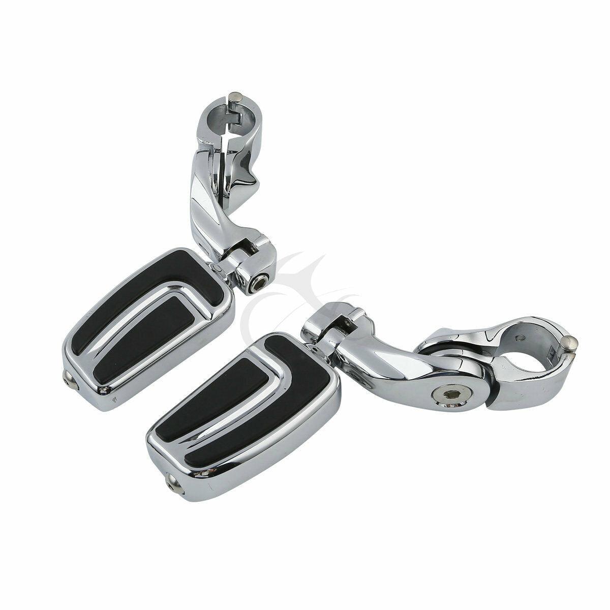 Airflow Chrome Footpeg Highway Bar Pegs Short Angled Fit For Harley Street Glide - Moto Life Products