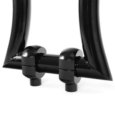 14" Rise 2'' Ape Hanger Handlebar Risers Fit For Harley Sportster Softail Black - Moto Life Products
