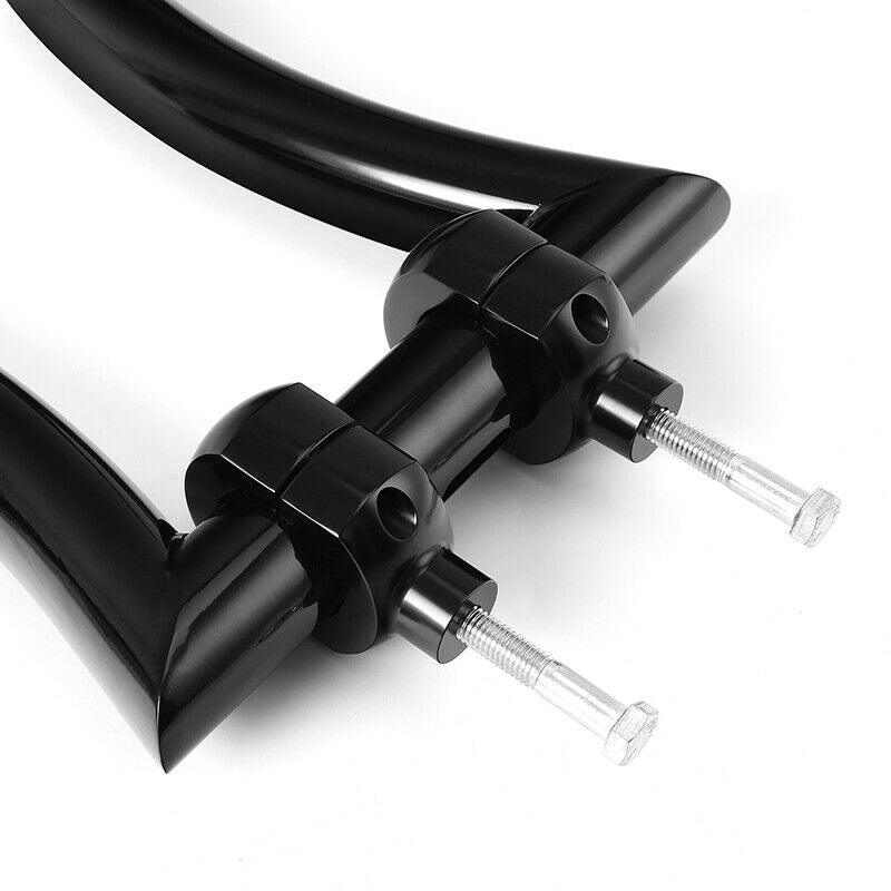 14" Rise 2'' Ape Hanger Handlebar Risers Fit For Harley Sportster Softail Black - Moto Life Products