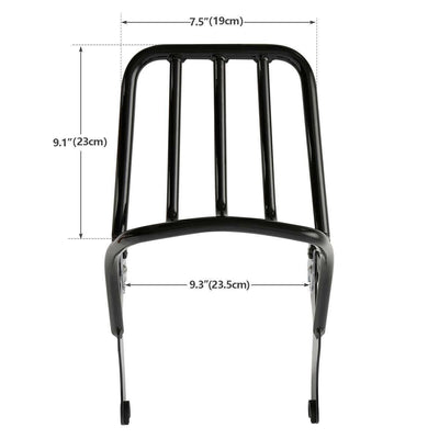 Black 2-up Luggage Rack Fit For Harley Deluxe FLDE Softail Slim 2018-2022 - Moto Life Products