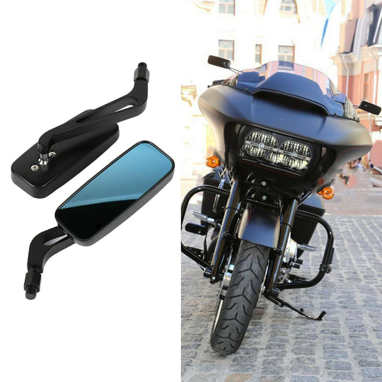 thumbnail image 2 of Carpart_market Gloss Black Rear View Mirrors – Fit Harley Touring, Street, Road Glide, Sportster – 8mm Thread 2 of 4