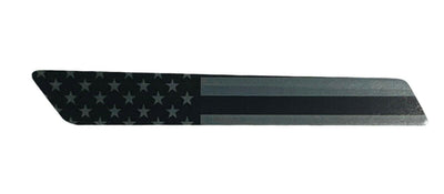 Black & Grey American Flag Saddlebag Latch Inserts for Harley Touring 2014-up - Moto Life Products