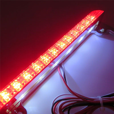 Chrome 7"x4" License Plate Frame 6" LED For Honda/Suzuki/Yamaha/Kawasaki/Harley - Moto Life Products