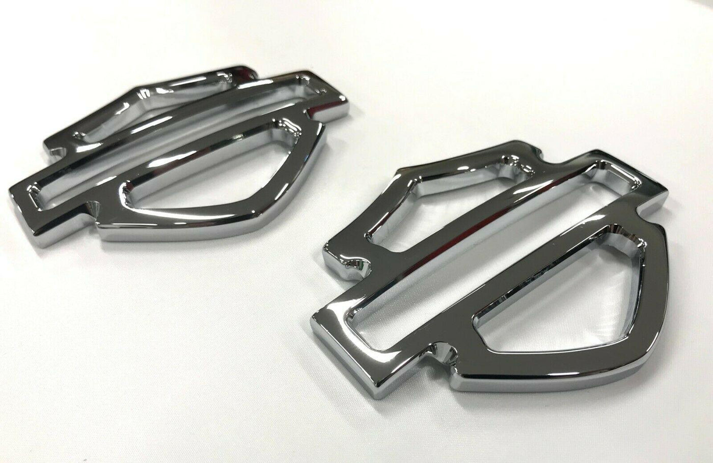 METAL CHROME Harley CVO custom metal tank emblems Show Chrome Finish (set of 2) - Moto Life Products