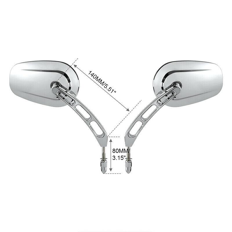 Chrome Rear View Mirrors For Harley Touring Road Electra Street Glide 1994-2022 - Moto Life Products