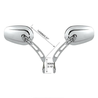 Chrome Rear View Mirrors For Harley Touring Road Electra Street Glide 1994-2022 - Moto Life Products