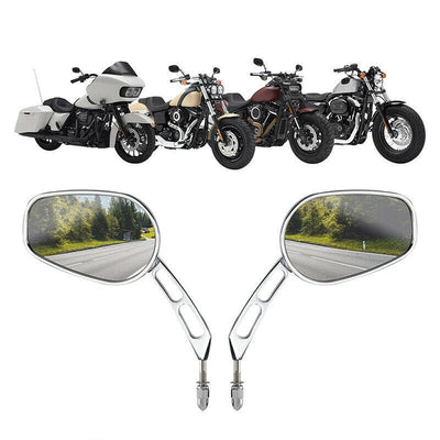 Chrome Rear View Mirrors For Harley Touring Road Electra Street Glide 1994-2022 - Moto Life Products