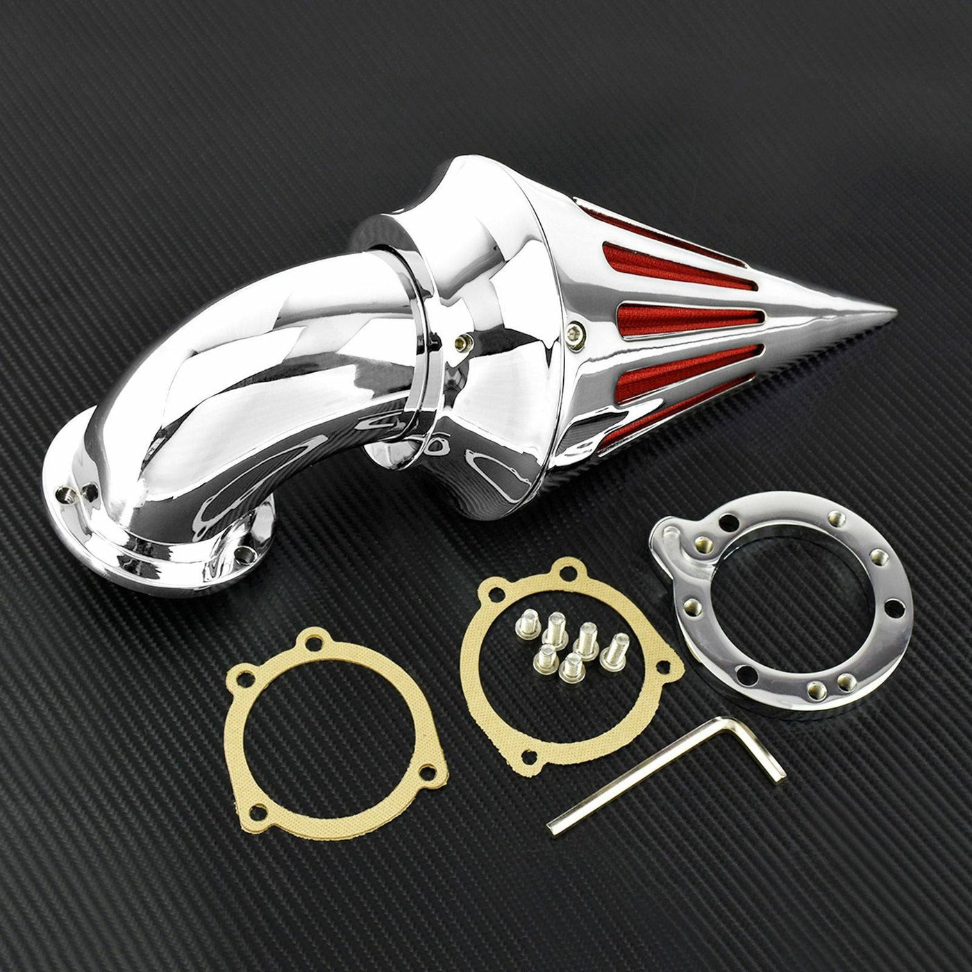 Spike Air Cleaner Intake Filter Fit For Harley Sportster 883 1200 04-19 Chrome - Moto Life Products