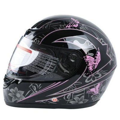 DOT Adult Pink Black Butterfly Full Face Motorcycle Offroad Sport Helmet S~XL - Moto Life Products