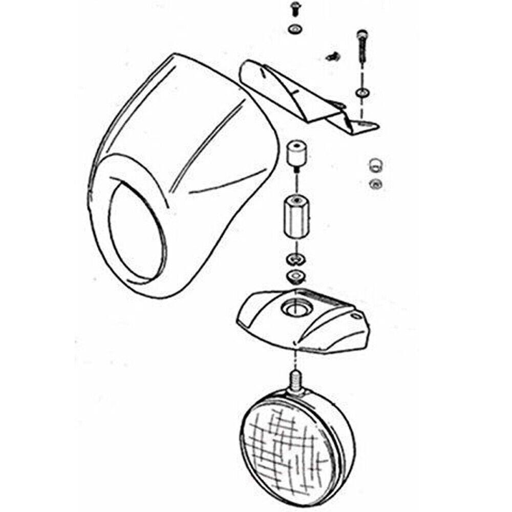 Black Headlight Cowl Fairing Mask For Harley Sportster FX Dyna XL 883 1200 Cafe - Moto Life Products