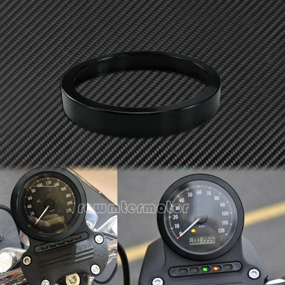 Black Speedometer Gauge Accent Trim Ring Fit For Dyna Electra Glide Breakout - Moto Life Products