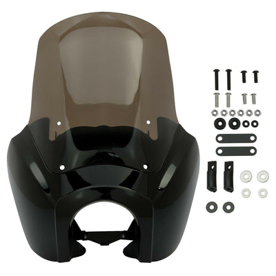 Fairing w/ 15'' Smoke Windshield For Harley Davidson HD Dyna Wide Glide Fat Bob - Moto Life Products