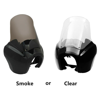 Fairing w/ 15'' Smoke Windshield For Harley Davidson HD Dyna Wide Glide Fat Bob - Moto Life Products