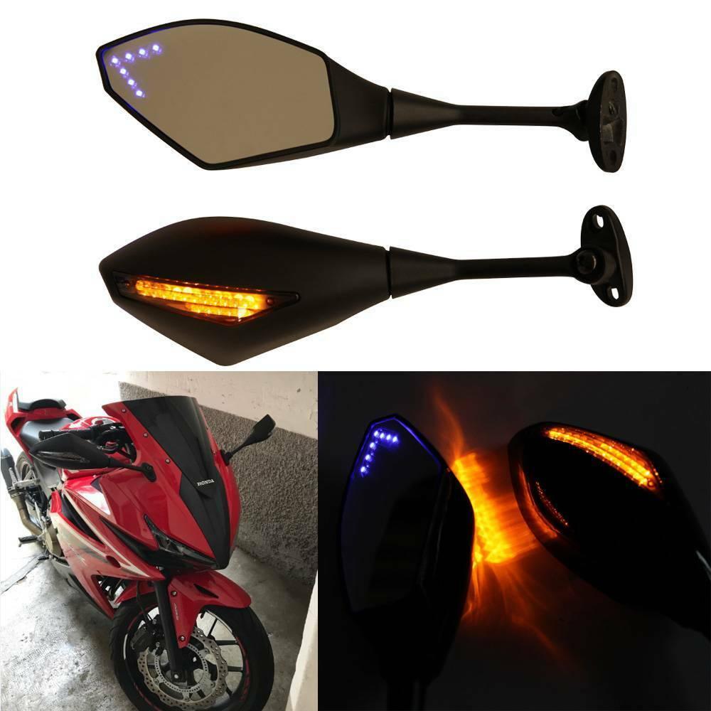 LED Integrated Mirrors For Honda CBR 600 RR 2004 2005 2006 2007 2008 2009 2010 - Moto Life Products