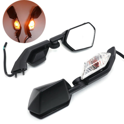 Left Right Mirrors with Turn Signal Light For Kawasaki Ninja ZX 10R 08-10 ZX10R - Moto Life Products