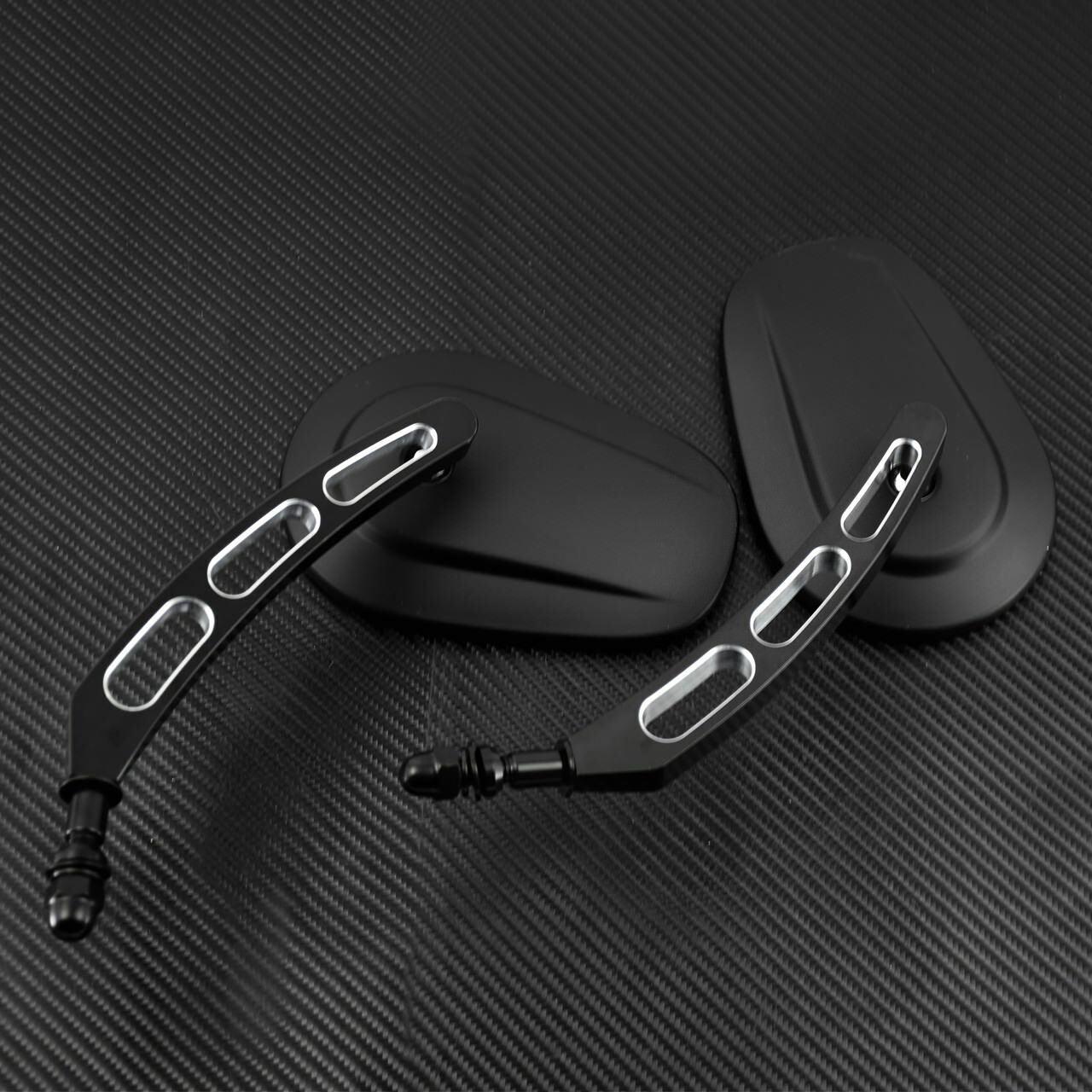 Matte Black RearView Side Mirrors Fit For Harley Sportster Softail Touring Dyna - Moto Life Products