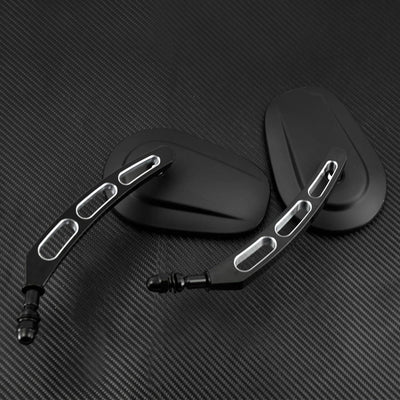 Matte Black RearView Side Mirrors Fit For Harley Sportster Softail Touring Dyna - Moto Life Products