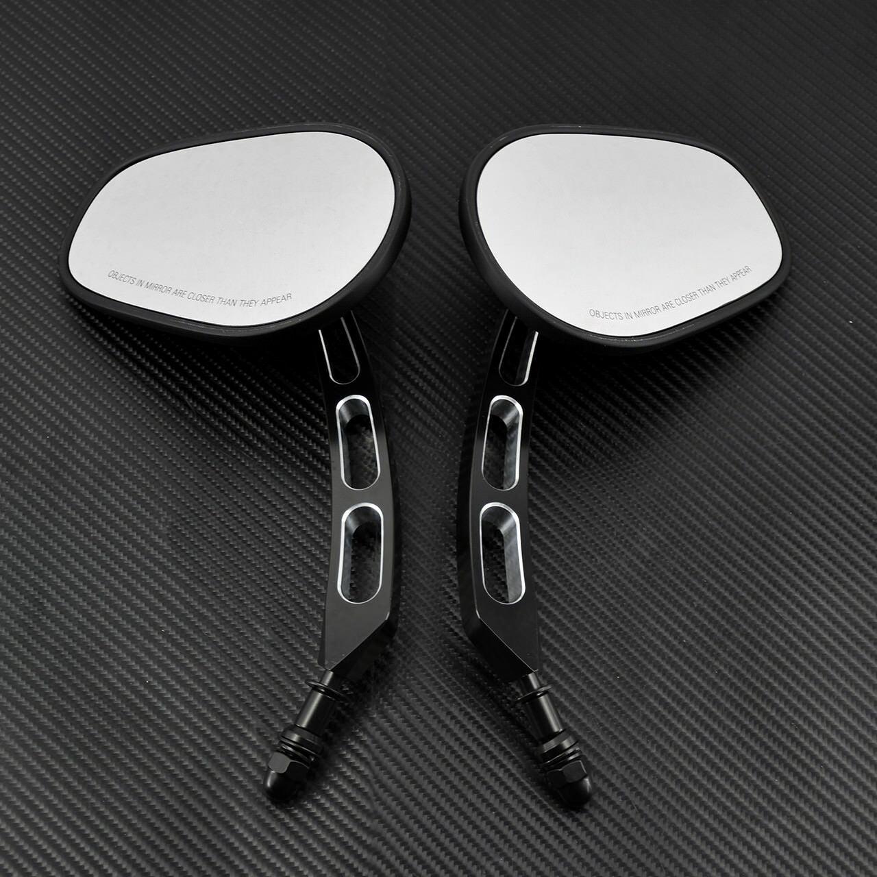 Matte Black RearView Side Mirrors Fit For Harley Sportster Softail Touring Dyna - Moto Life Products