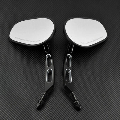 Matte Black RearView Side Mirrors Fit For Harley Sportster Softail Touring Dyna - Moto Life Products