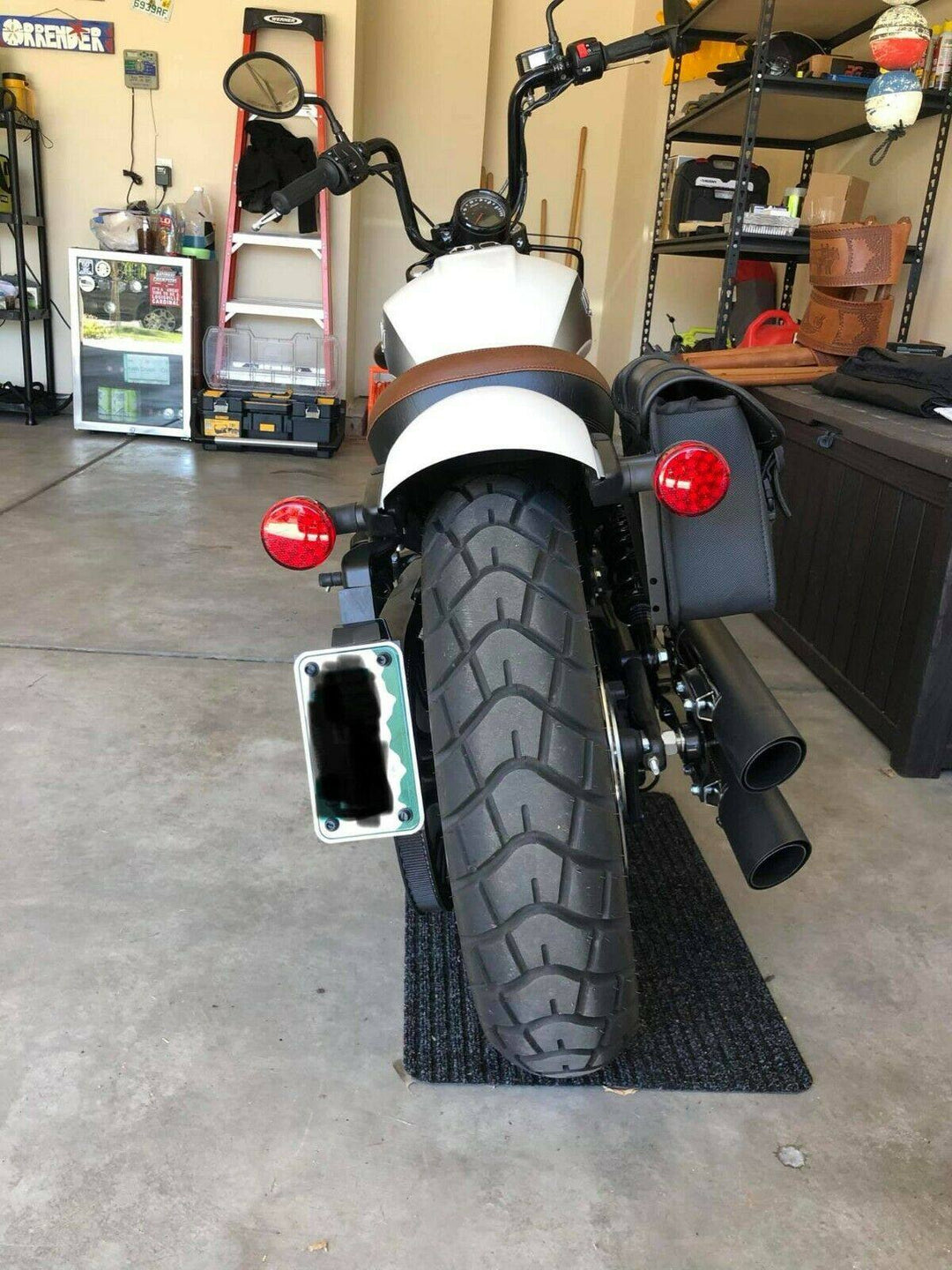 Number Plate Motorcycle Side Mount License Plate Bracket Tail Light ...