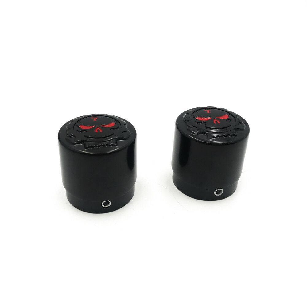 Skull Front Axle Nut Cover Cap For Harley Softail Dyna V-Rod Sportster 1200 883 - Moto Life Products