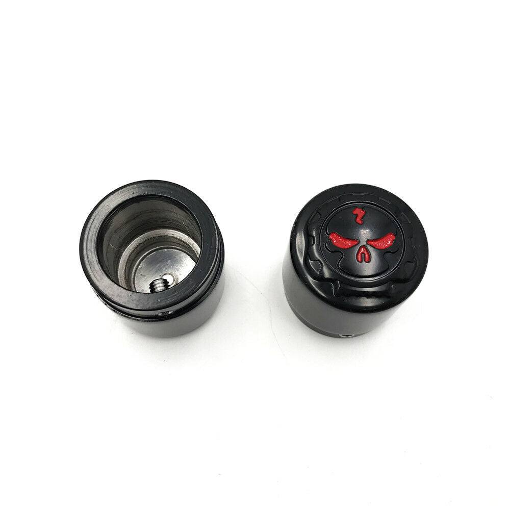 Skull Front Axle Nut Cover Cap For Harley Softail Dyna V-Rod Sportster 1200 883 - Moto Life Products