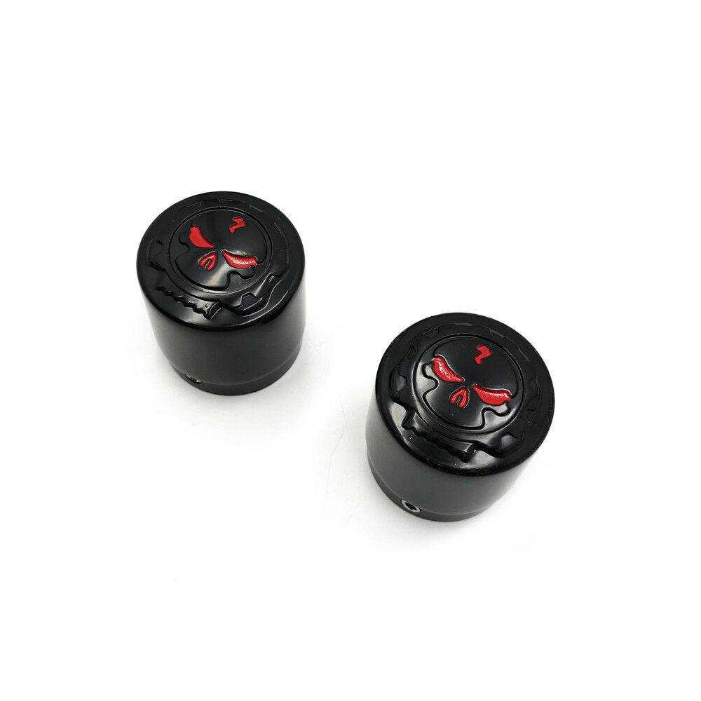 Skull Front Axle Nut Cover Cap For Harley Softail Dyna V-Rod Sportster 1200 883 - Moto Life Products