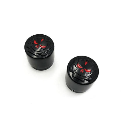 Skull Front Axle Nut Cover Cap For Harley Softail Dyna V-Rod Sportster 1200 883 - Moto Life Products