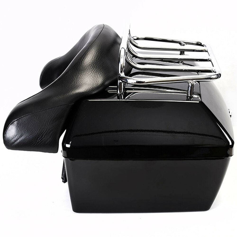 Trunk Tail Box Tour Pack w/Top Luggage Rack Backrest For Harley Davidson Touring - Moto Life Products